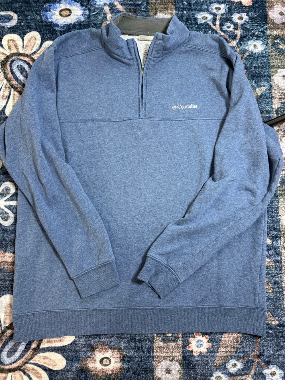 Columbia Men's Zip-Up Pullover - Heather Blue